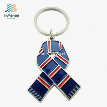 Alliage de cadeau promotionnel en gros d&#39;émail fait sur commande d&#39;écharpe Keychain